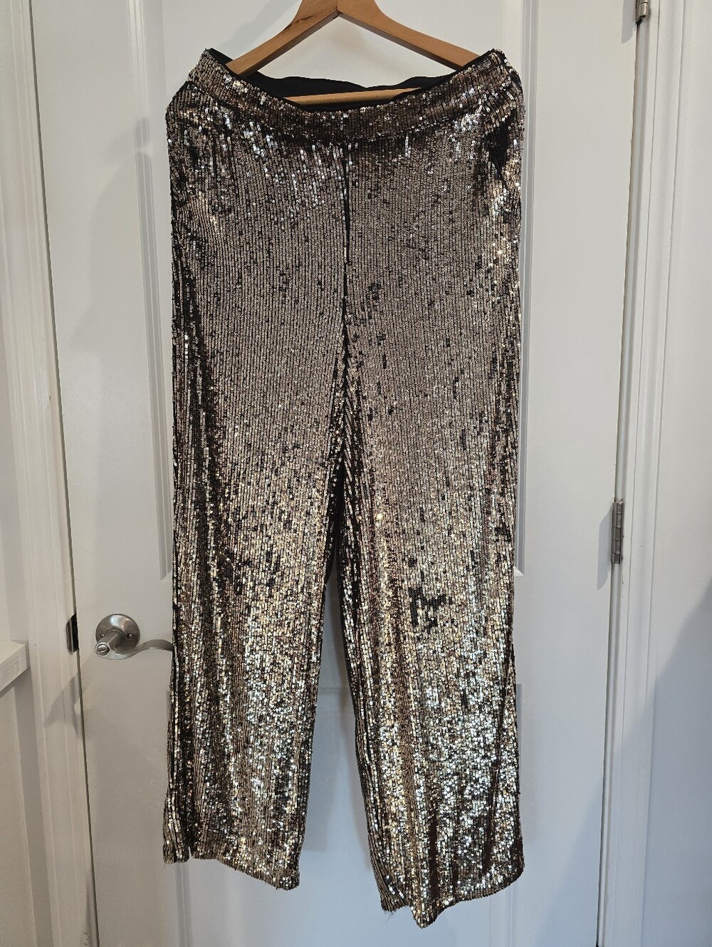 Gold Sequin Express Pants 12R